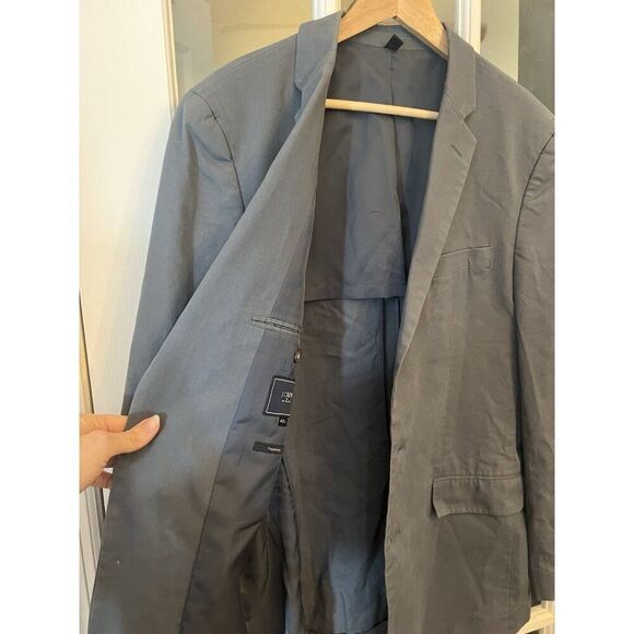 J.Crew Thompson Mens Solid Gray Cotton Mens Blazer - Unstructured 42L. - Picture 6 of 8